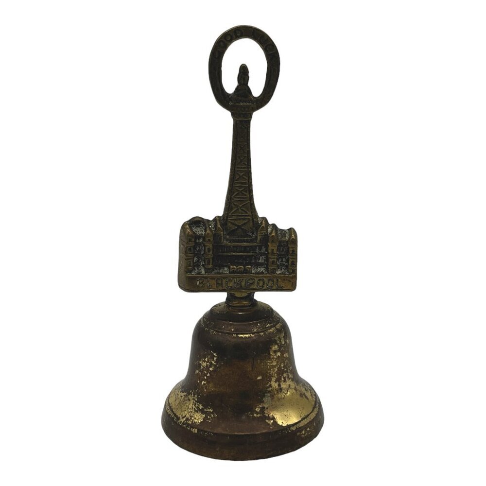 Antique Brass Bell Good Luck Blackpool Cathedral Made in England‎